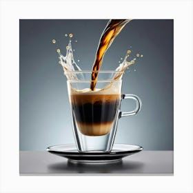 Coffee Pouring Into A Cup 7 Canvas Print