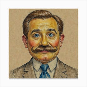 Man With Mustache 2 Canvas Print