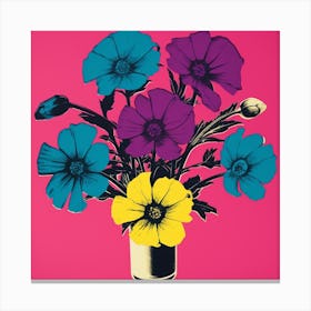 Cineraria 1 Pop Art Illustration Square Canvas Print