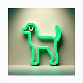 Neon Dog Sign Canvas Print