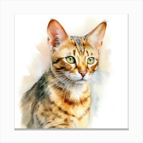 Arabian Mau Cat Portrait 1 1 Canvas Print