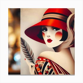 A woman from the 1920s or 1930s 5 Canvas Print