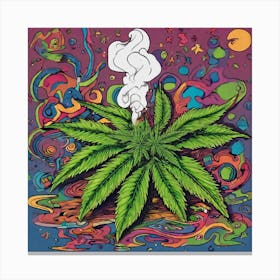 Psychedelic Marijuana Canvas Print