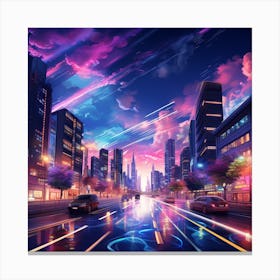 City Skyline 2 Canvas Print