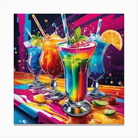 Colorful Drinks 2 Canvas Print