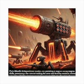 Pyro Mantle Artillery Volcanic Barrage Canvas Print