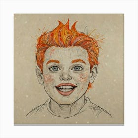 Boy With Orange Hair Canvas Print