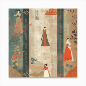 Chuseok Themed Banner Texture With Hanbok Design 1718398756 1 Canvas Print