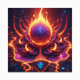 Fire Sphere Canvas Print