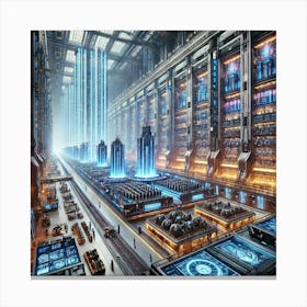 A Futuristic And Grand Depiction Of The Interdimen Canvas Print