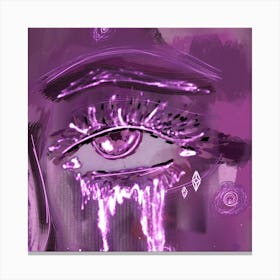 Purple tears Canvas Print