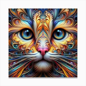 Psychedelic Cat 3 Canvas Print