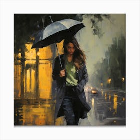 Rainy Night Canvas Print