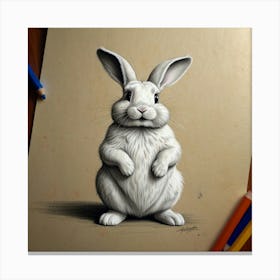 Rabbit Drawing 2 Canvas Print