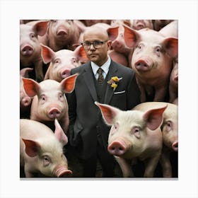 Pigs photo 1 Canvas Print