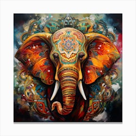 Elephant Series Artjuice By Csaba Fikker 035 Canvas Print