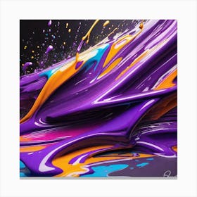 Purple waves Canvas Print