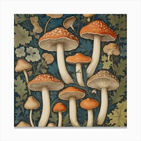 William Morris Print Mushrooms Poster Vintage Textile Canvas Print