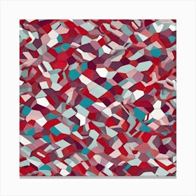 Pattern red white violet turquoise 1 Canvas Print