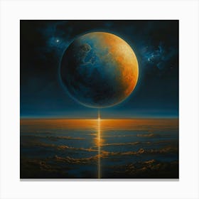 Earth And Moon 1 Canvas Print