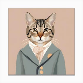 Portrait Of A Tabby Cat Canvas Print