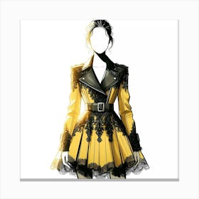 Yellow Dress 4 Canvas Print