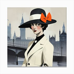 English lady in London Canvas Print