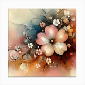 Abstract Flower Painting 5 Canvas Print