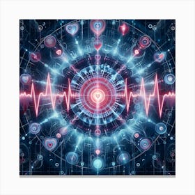 Heartbeat Pattern Canvas Print