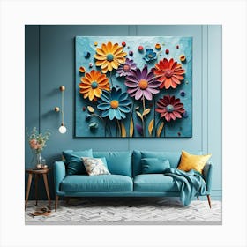 Colorful Flowers 3 Canvas Print