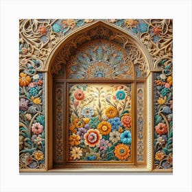 Window Of Islamic Art(Baghdad style) Canvas Print