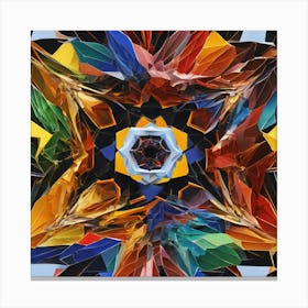 Octagonal Fractal Patternradiantbold Colours By Jacob Lawrence And Francis Picabia Perfect Comp 110175826 (1) Canvas Print