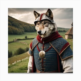 Wolf Medieval Canvas Print