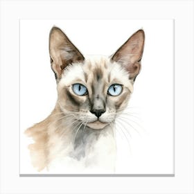 Thai Pointed Cat Portrait 1 Canvas Print