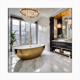 136744 Luxurious Bathroom With Freestanding Bathtub, Rain Xl 1024 V1 0 1 Canvas Print