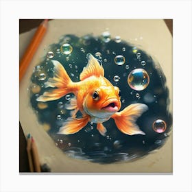 Goldfish Painting Canvas Print