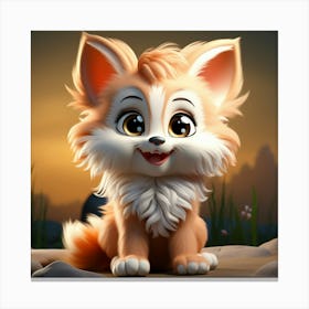 Cute Fox 105 Canvas Print
