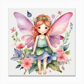 Watercolor Fairy Canvas Print