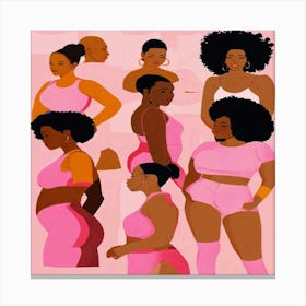 Women In Pink Canvas Print