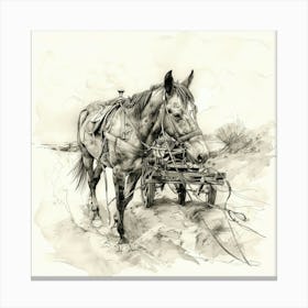 Horse Drawn Wagon Canvas Print