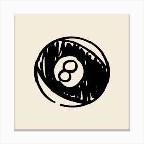 8 Ball Square Canvas Print