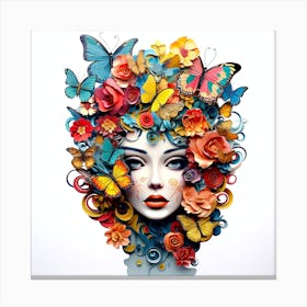 Butterfly Head Canvas Print