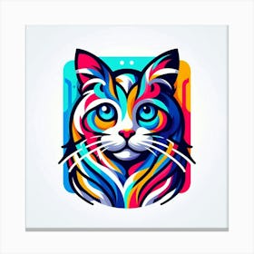 Colorful Cat 3 Canvas Print