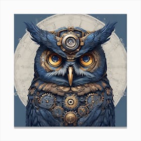 Steampunk Owl Canvas Print