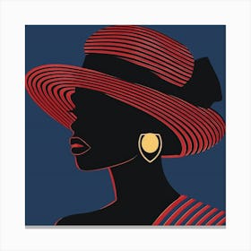 African Woman In Hat 3 Canvas Print