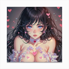 Cute Flowergirl 2047(1) Canvas Print