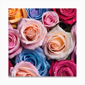 Colorful Roses 40 Canvas Print