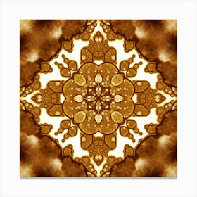 Abstract Coffee Mandala 2 Canvas Print