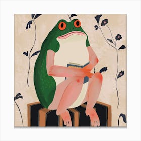 The Bookish Frog Canvas Print