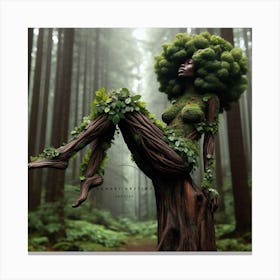 Forest Woman Canvas Print